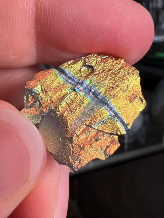 Rainbow Aura Moldavite