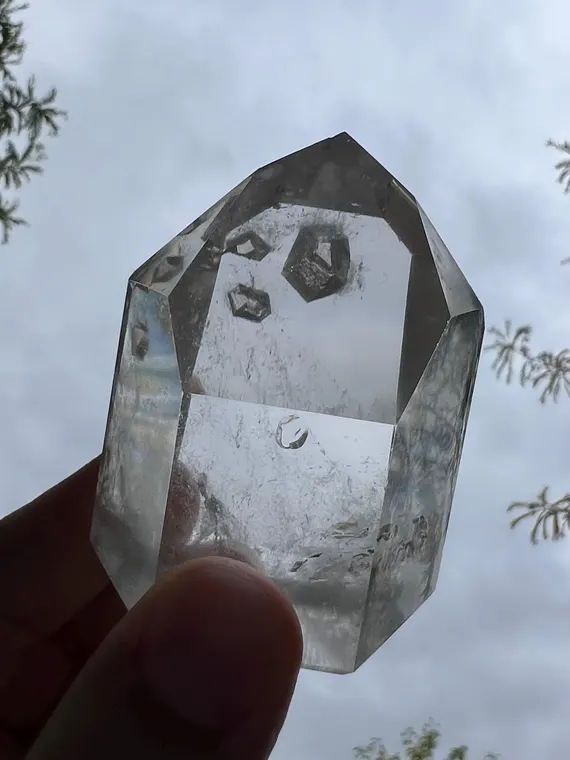 RARE Clear Quartz Manifestation tower, contact quartz/penetrator generator point obelisk