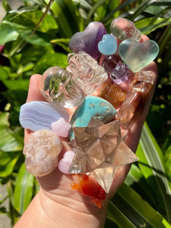 MYSTERY NATURAL CRYSTAL Bundle Box! Raw, polished, crystalline, tumbled, and more!