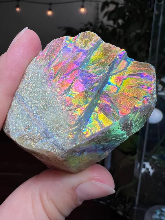 Vibrant Rainbow aura Scapolite