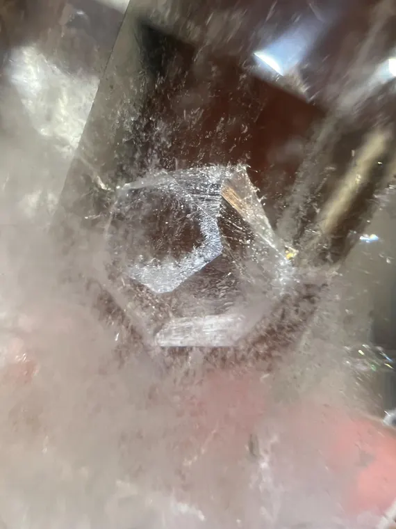 RARE Clear Quartz Manifestation tower, contact quartz/penetrator generator point obelisk