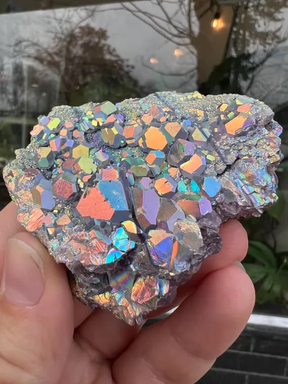 Rainbow Aura Fujian Fluorite, Purple fluorite, raw