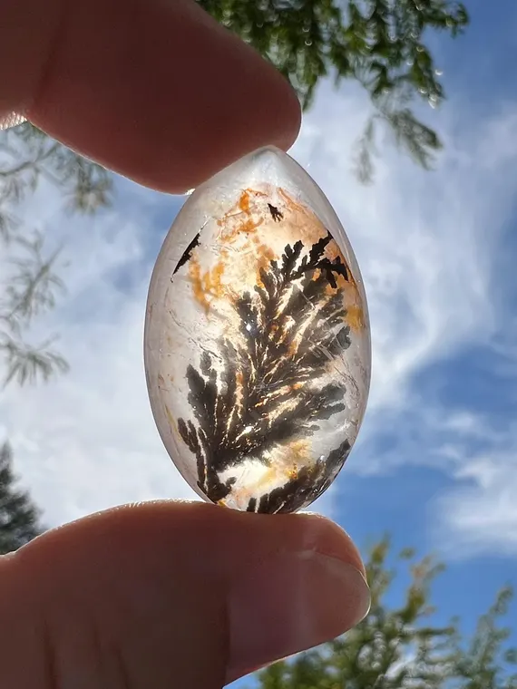 Thick dendritic girasol quartz with hematite