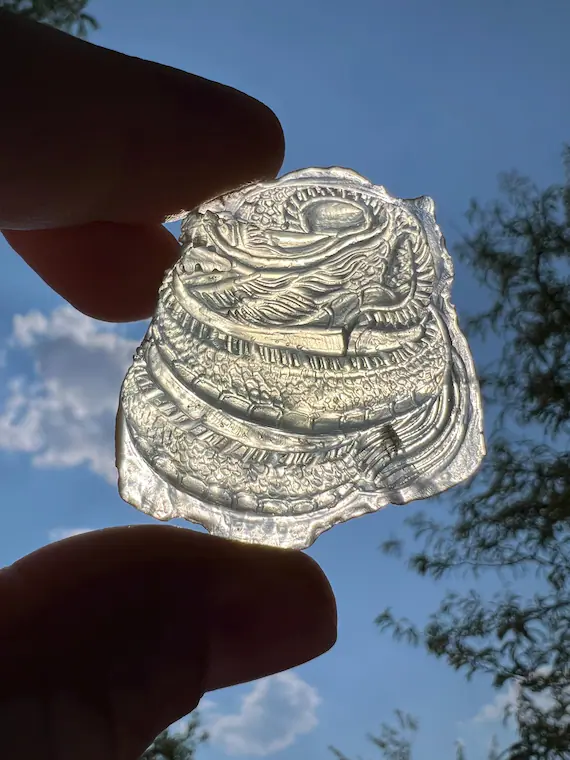 Libyan Desert Glass carved dragon, Golden tektite