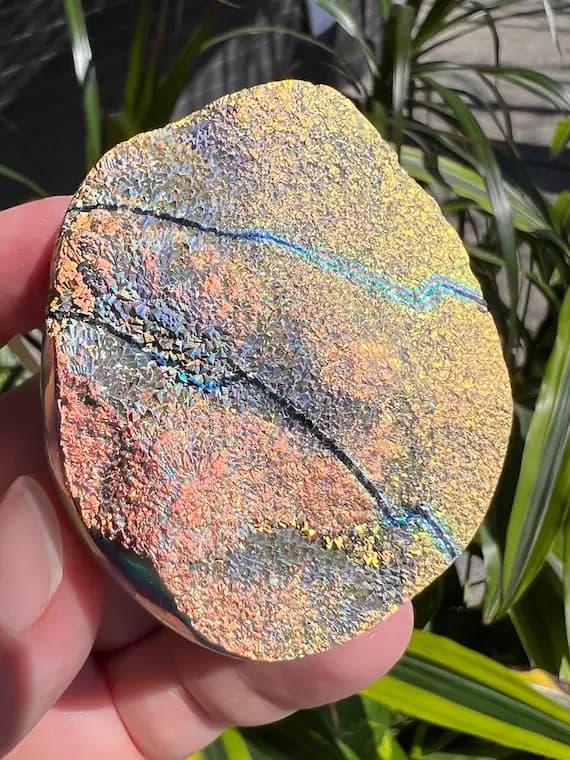 Rainbow aura septarian druzy egg (Dragons stone)
