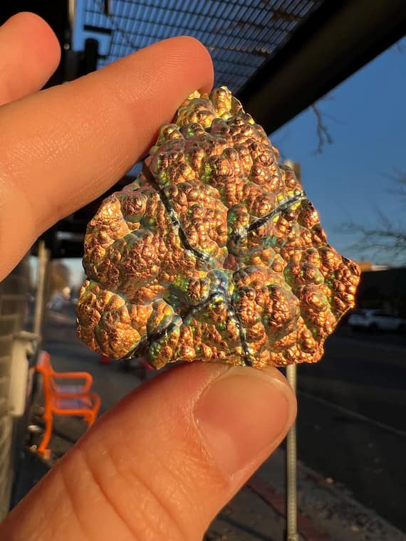 Rainbow aura bubbly Botryoidal Hematite